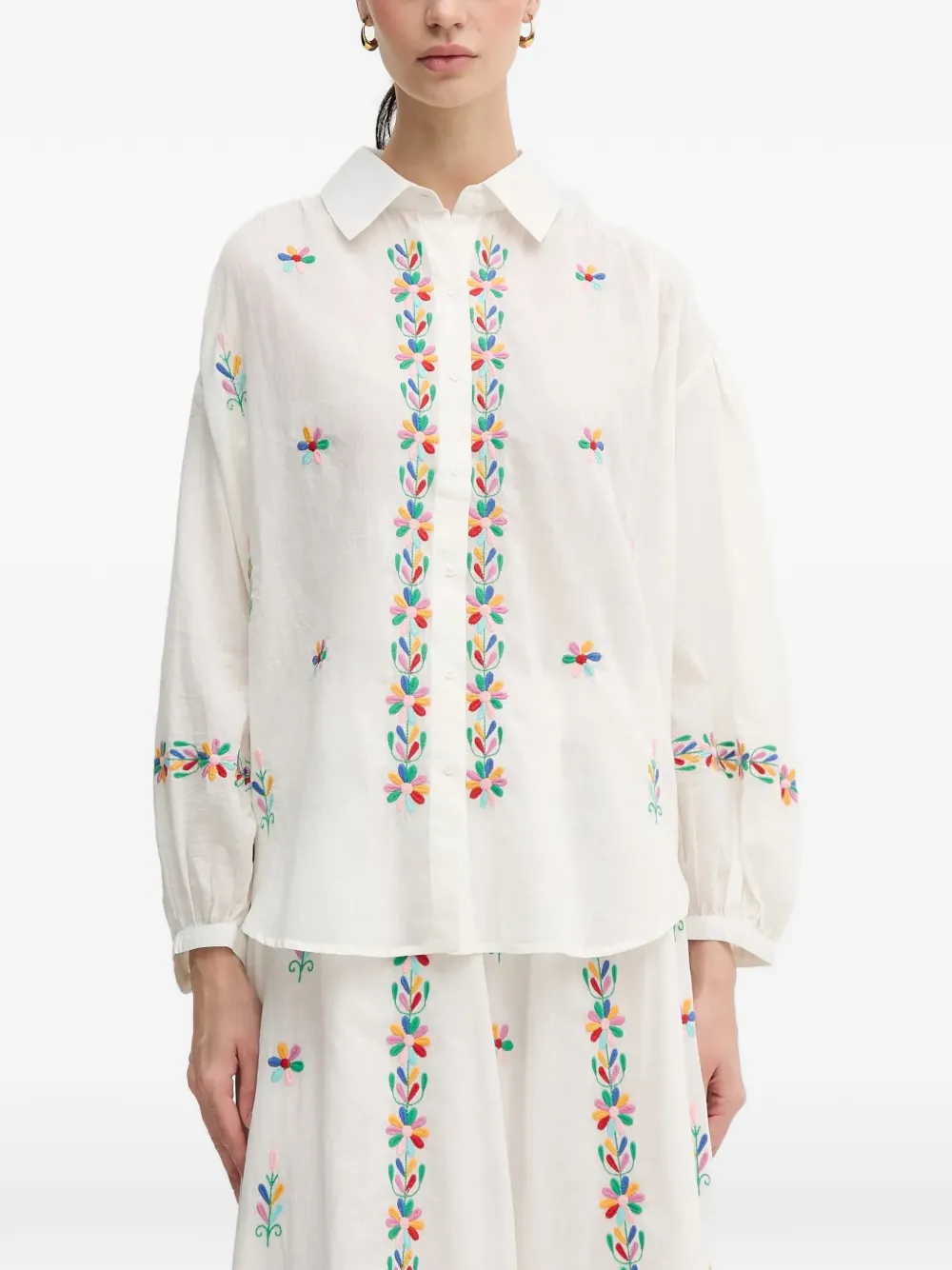 La Petite Française Chen embroidered shirt - Toni neutri