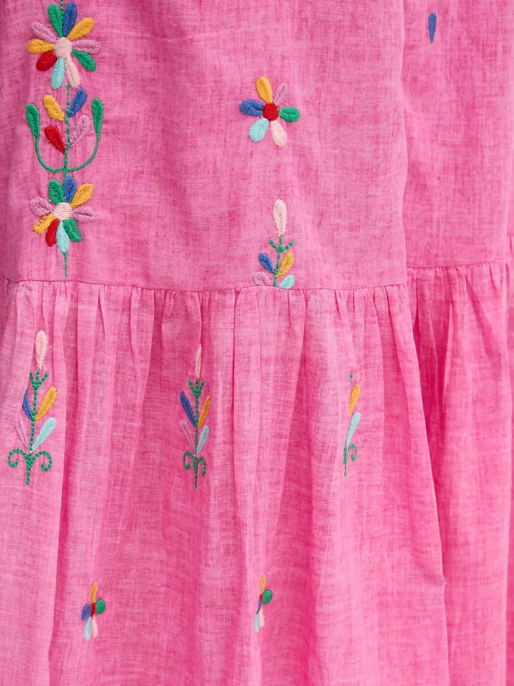 Jamal Embroidered Tiered Maxi Skirt