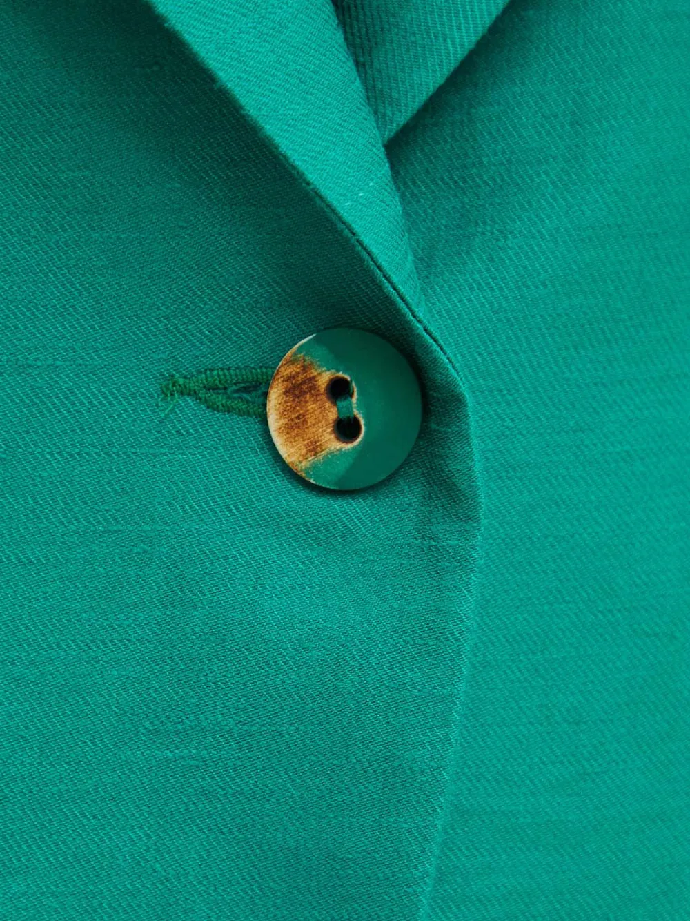La Petite Française Voyante blazer met klepzak en knoop Groen