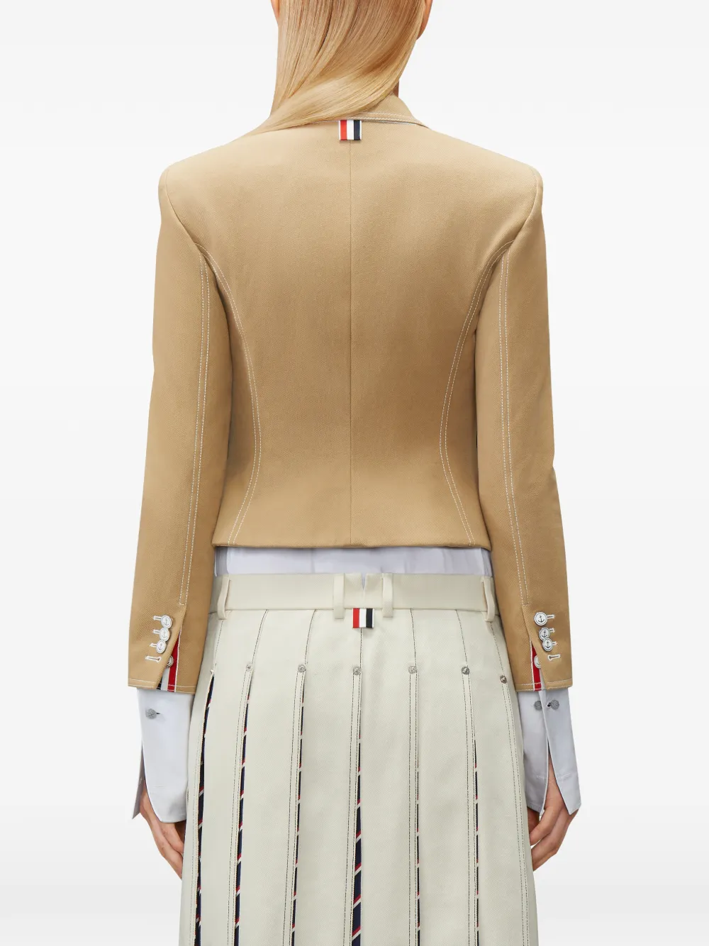 Thom Browne Selvedge denim cropped jack Beige