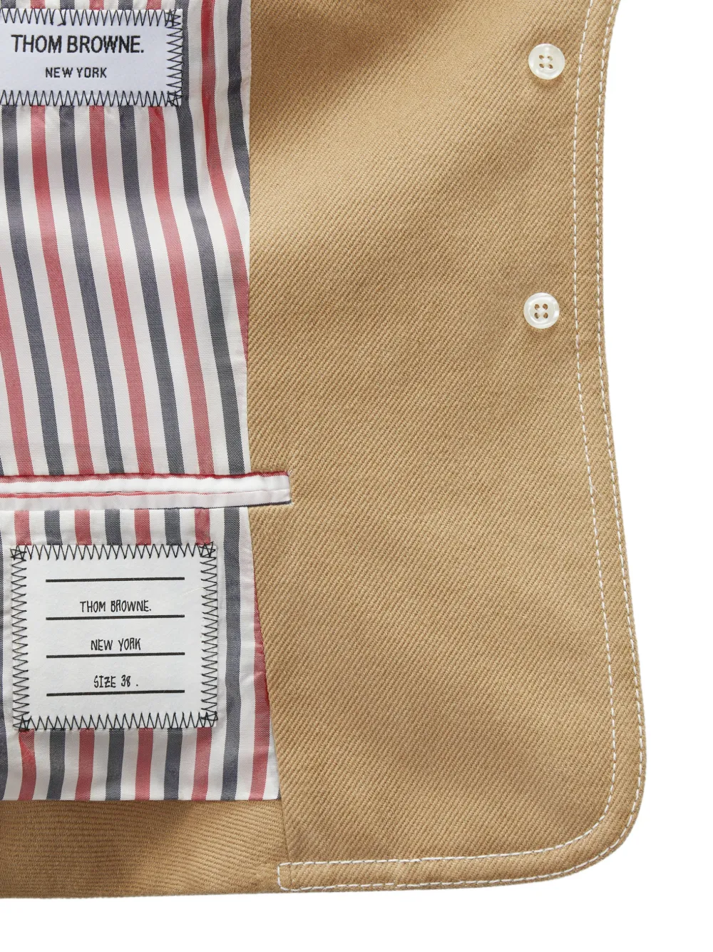 Thom Browne Selvedge denim cropped jack Beige