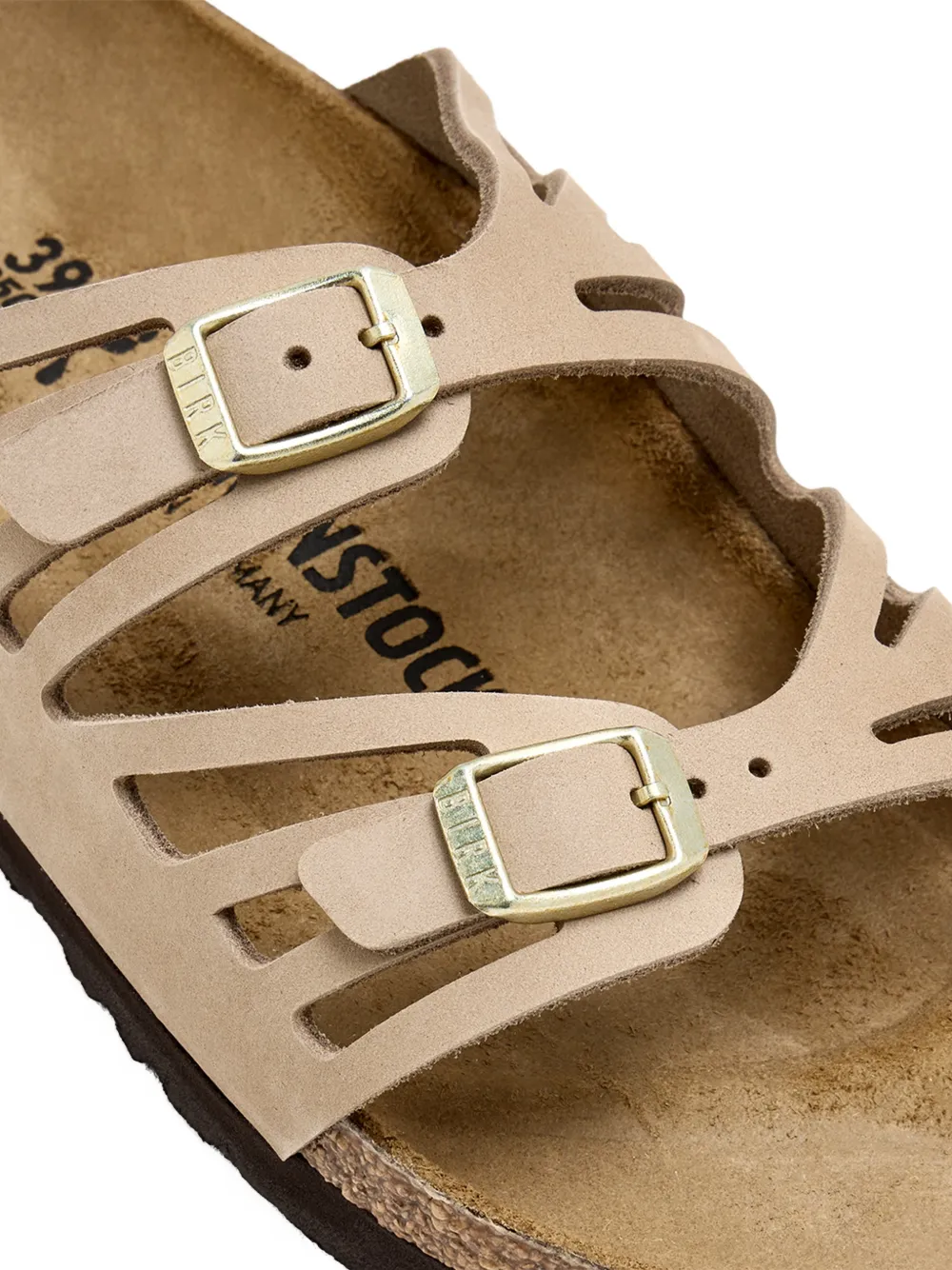 Birkenstock Sandalen met uitgesneden detail en gespbandje Beige