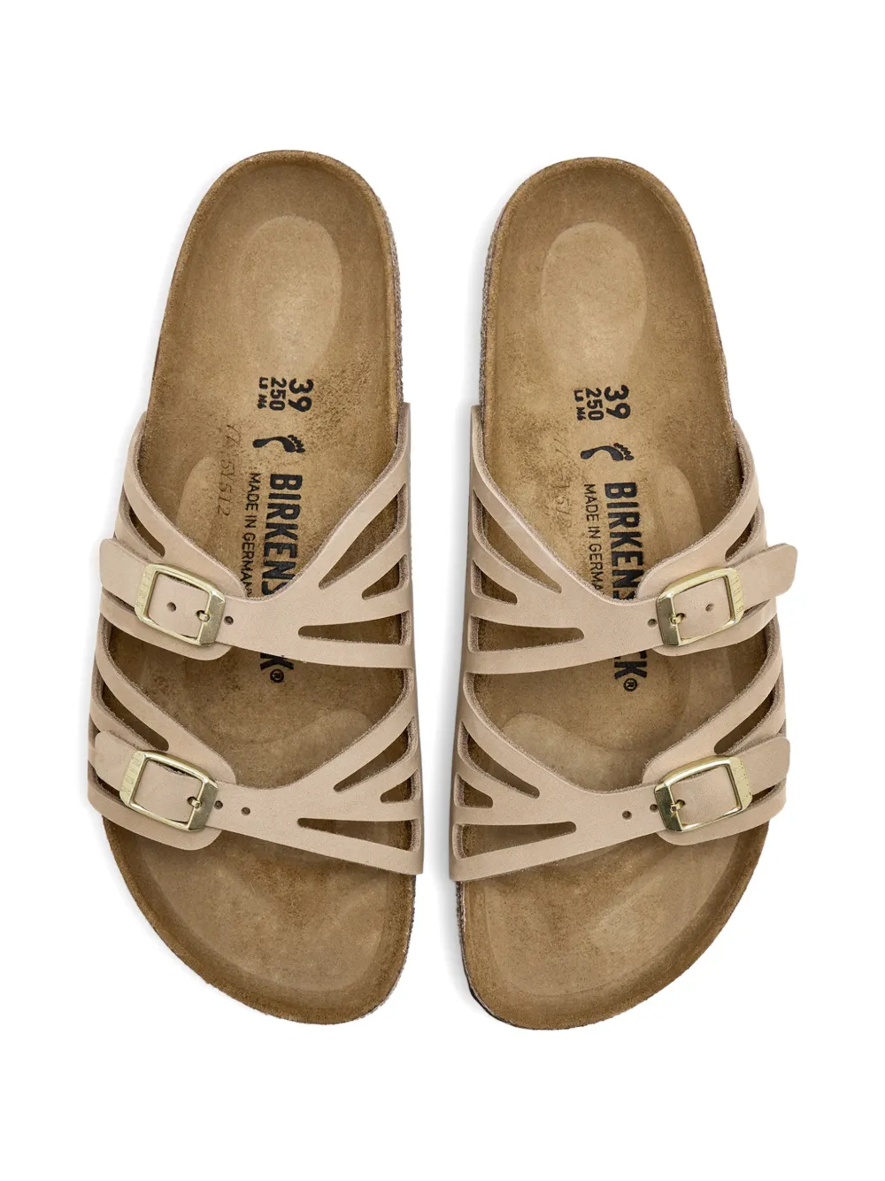 Birkenstock Sandalen met uitgesneden detail en gespbandje Beige