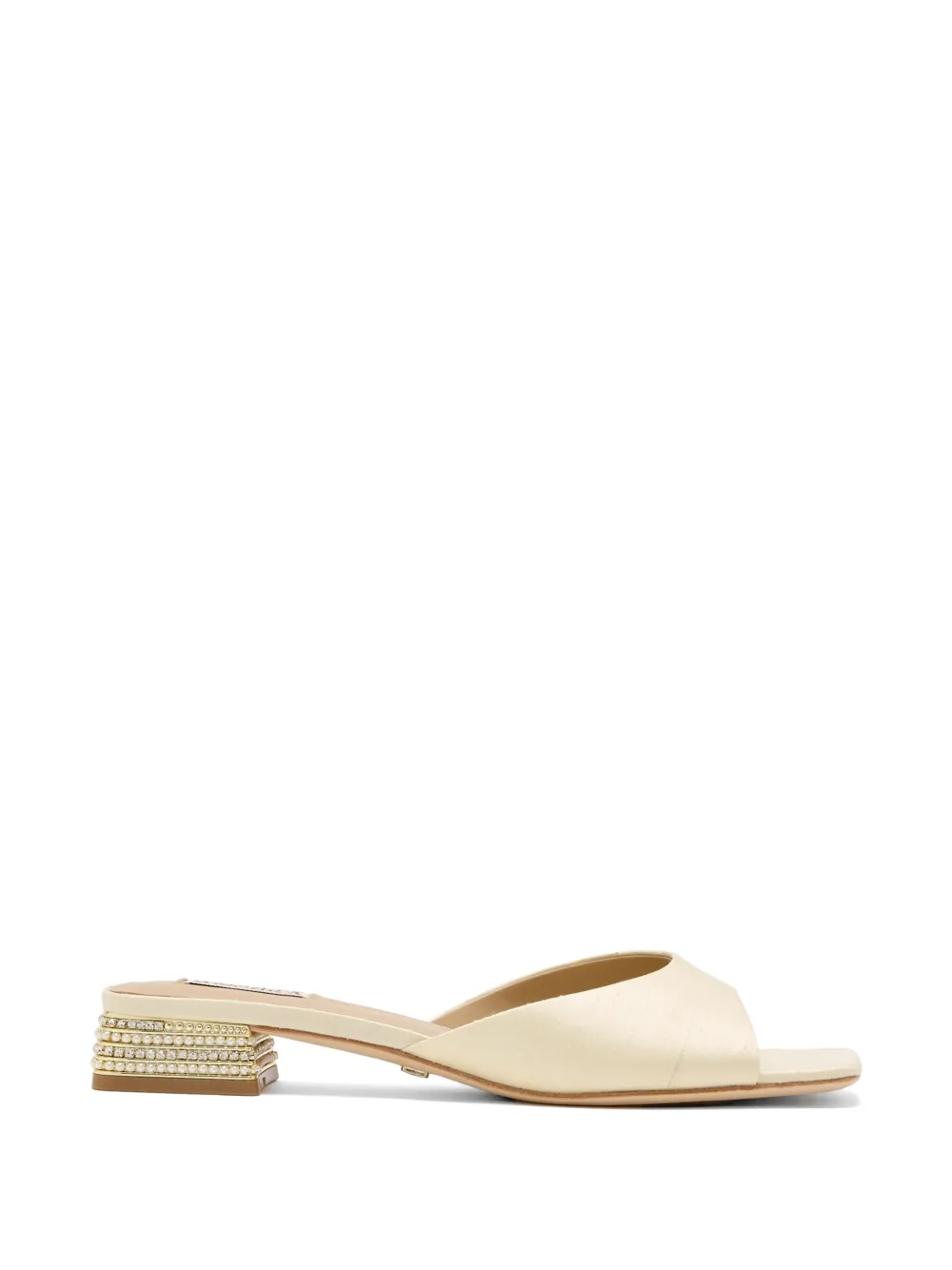 Badgley Mischka Oahu Crystal-embellished Block-heel Sandals In Neutral