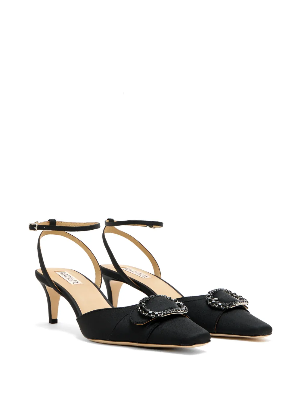 Badgley Mischka Odesza jewelled-embellishment ankle-strap pumps Zwart