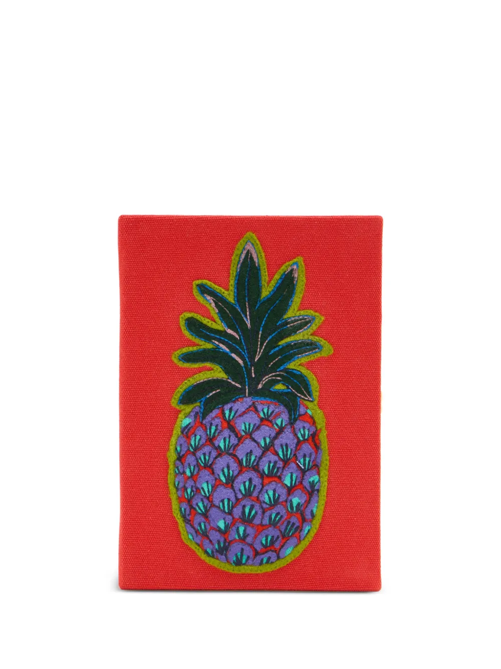 Olympia Le-Tan pineapple-embroidery clutch bag - Rosso