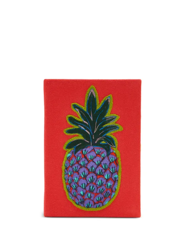 Olympia Le-Tan Pineapple エンブロイダリークラッチバッグ | レッド