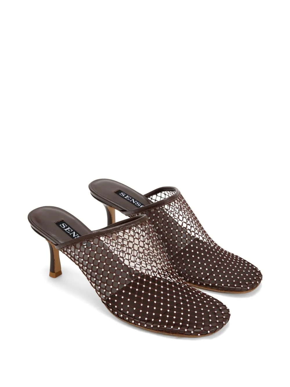 Senso Pam crystal-embellishment mules Bruin