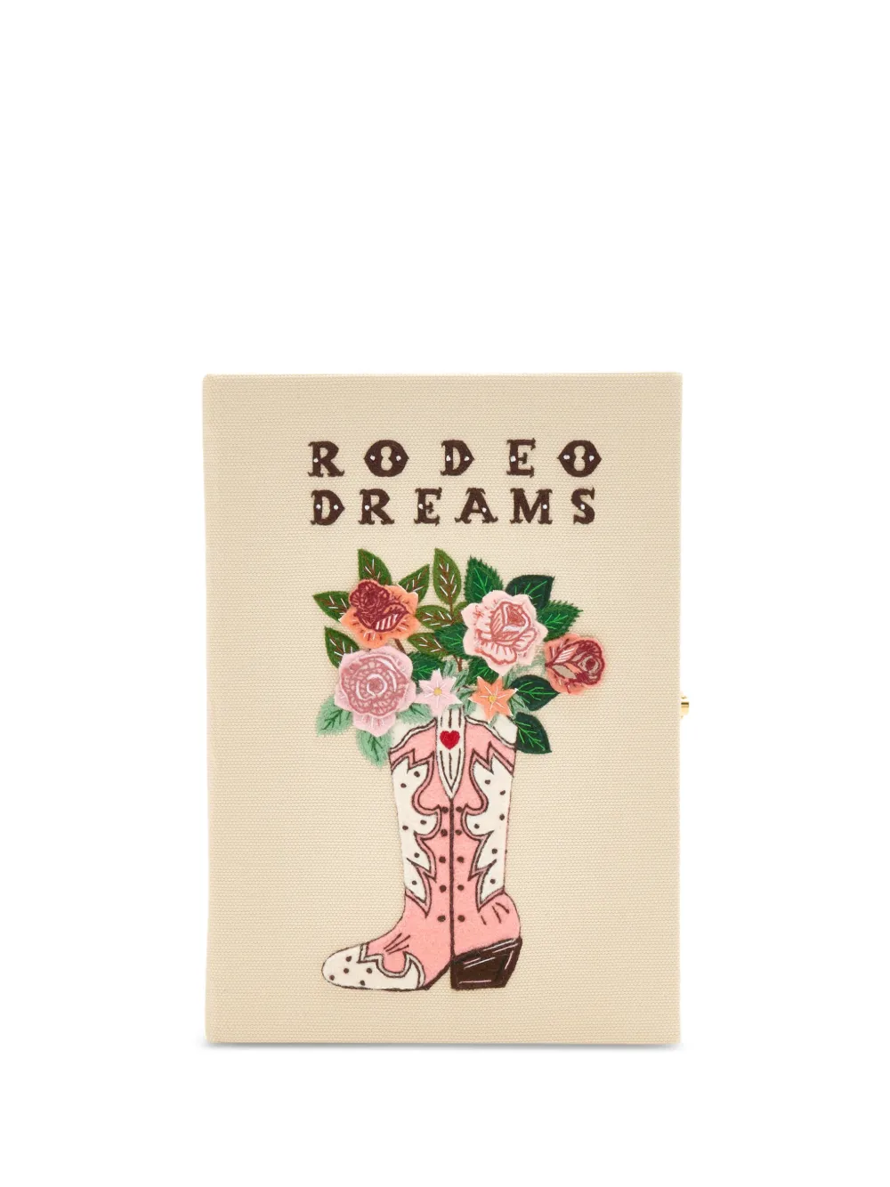 Olympia Le-Tan Clutch con ricamo a fiori - Toni neutri