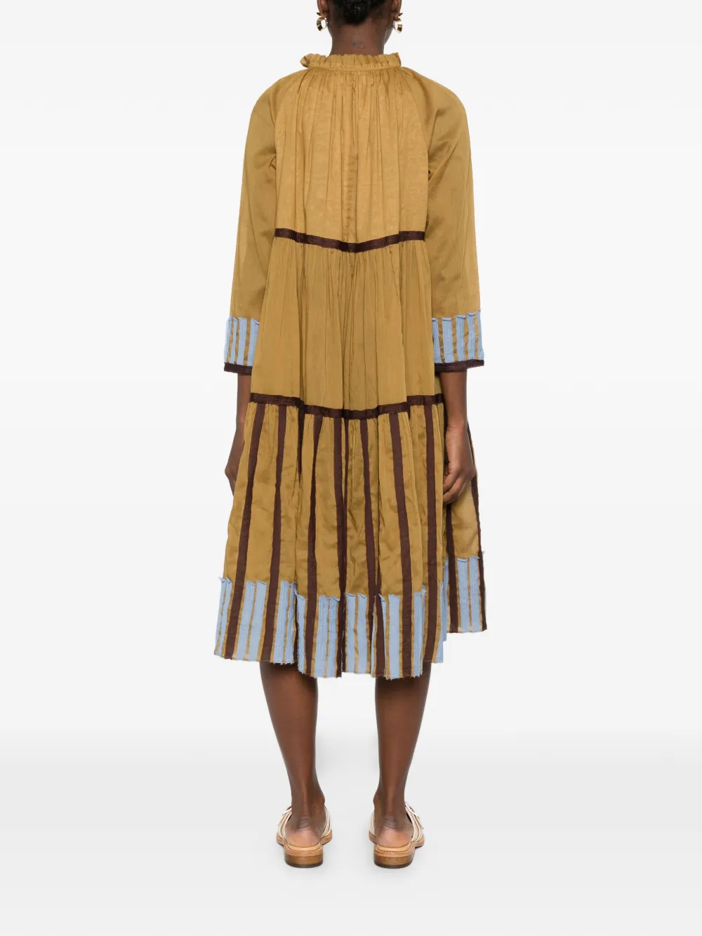 Tiered-Hem Midi Dress