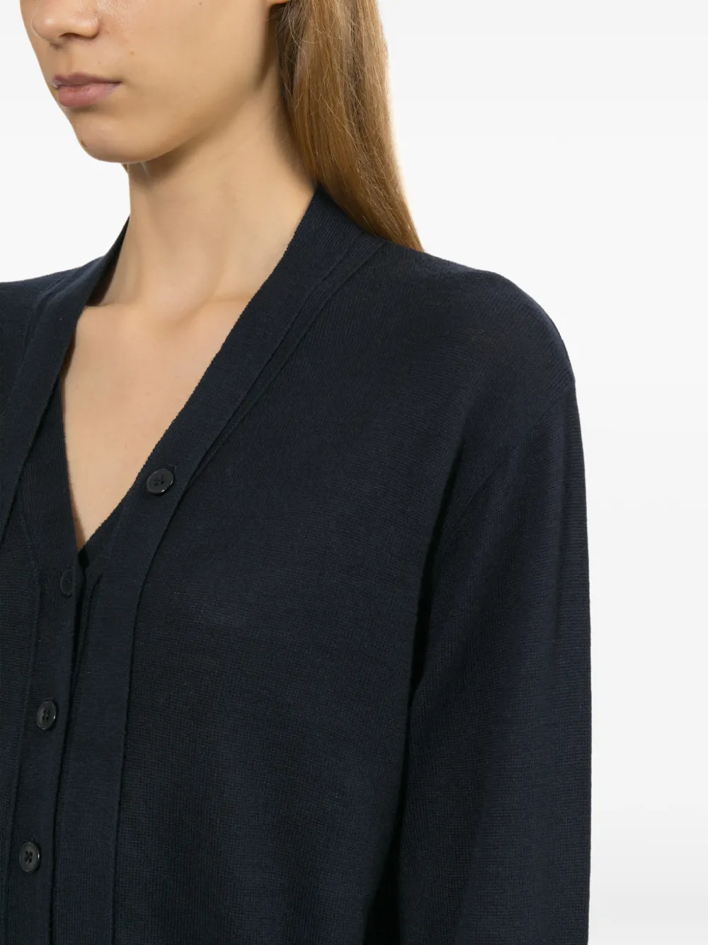 La Piscine knited scarf cardigan Blauw