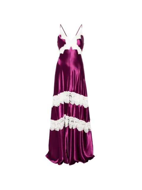 Alberta Ferretti lace panelled dress