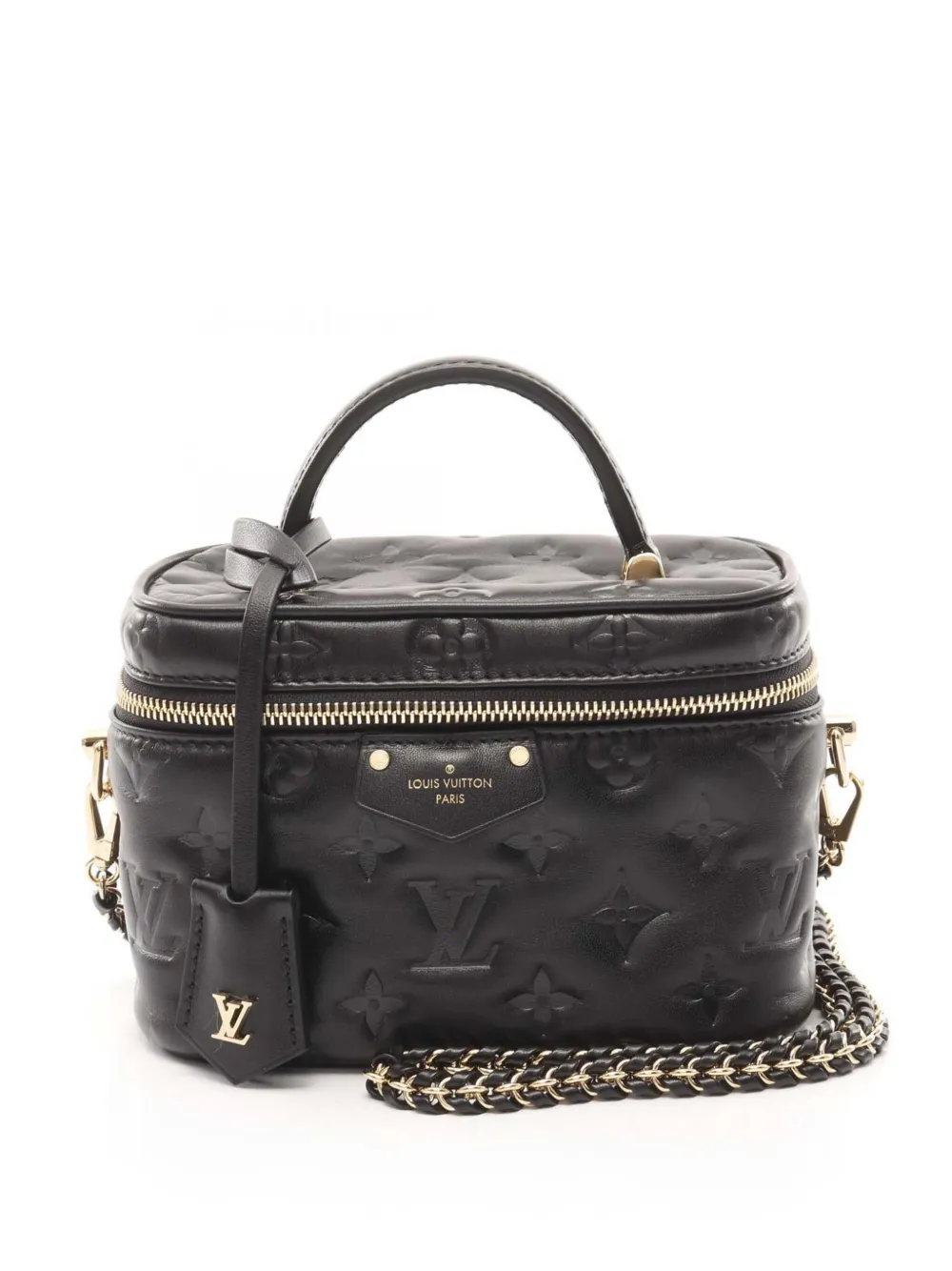 Louis Vuitton Pre-Owned 2021-2026 Puffy Vanity PM Satchel-Tasche aus Lammleder mit Monogramm - Schwarz
