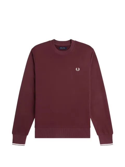 Fred Perry logo-embroidered ribbed sweatshirt