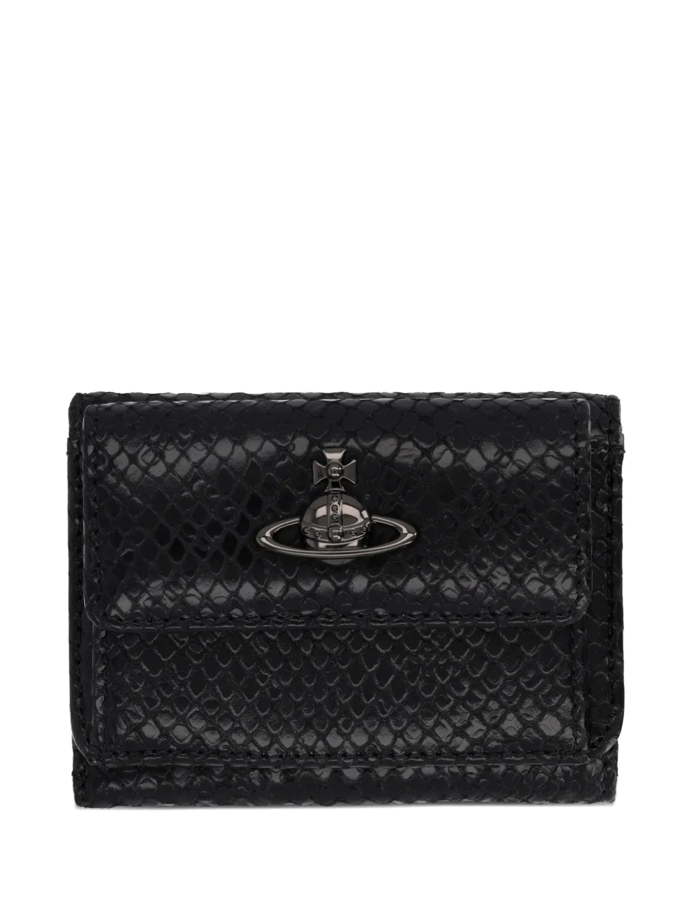 Vivienne Westwood orb textured leather wallet - Nero