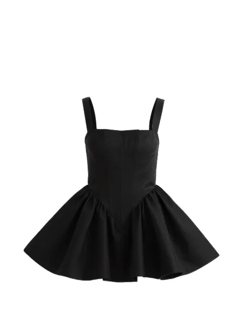 Tulleen square-neck dress