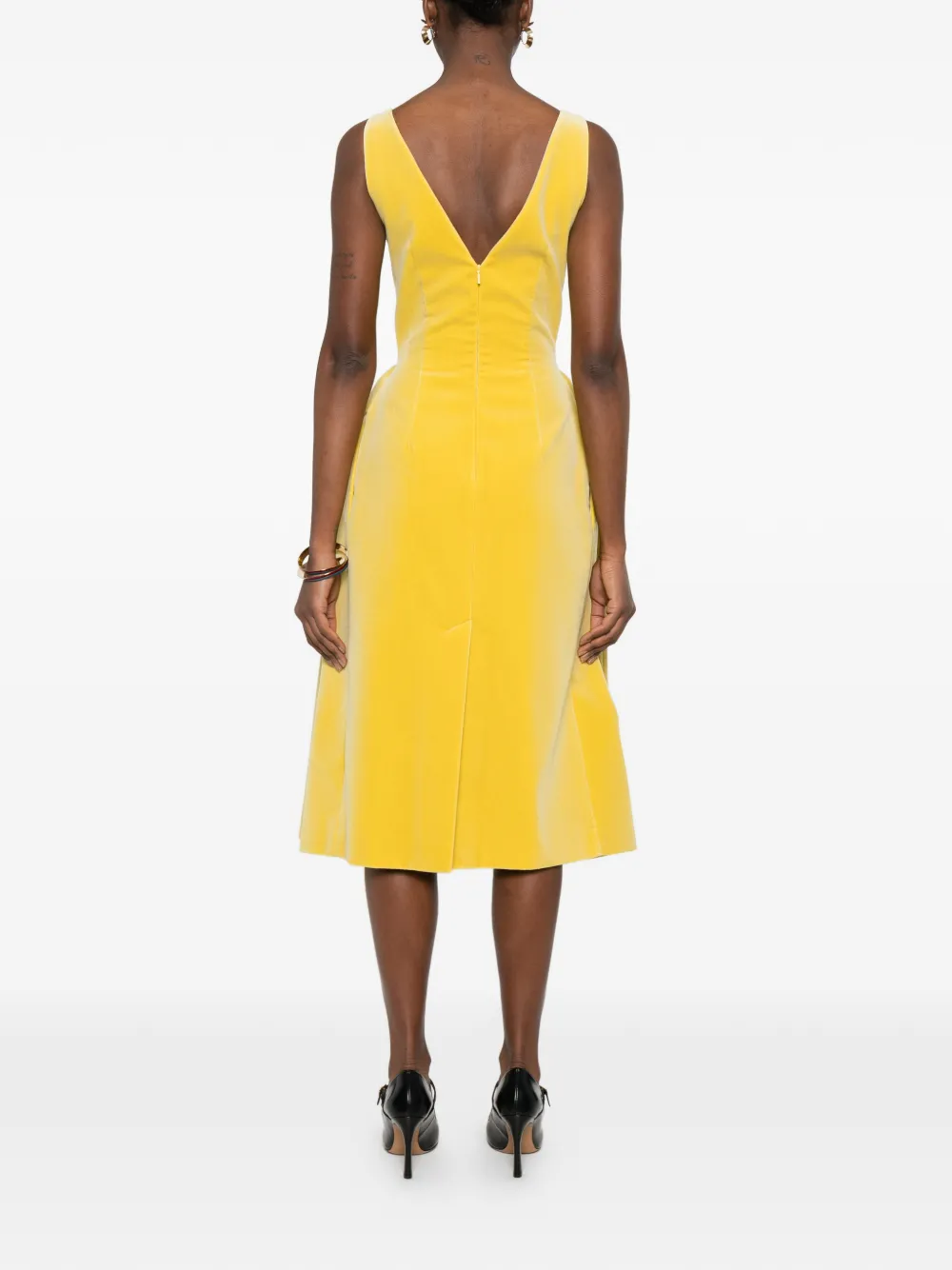 JW Anderson Maxi-jurk met V-hals Geel