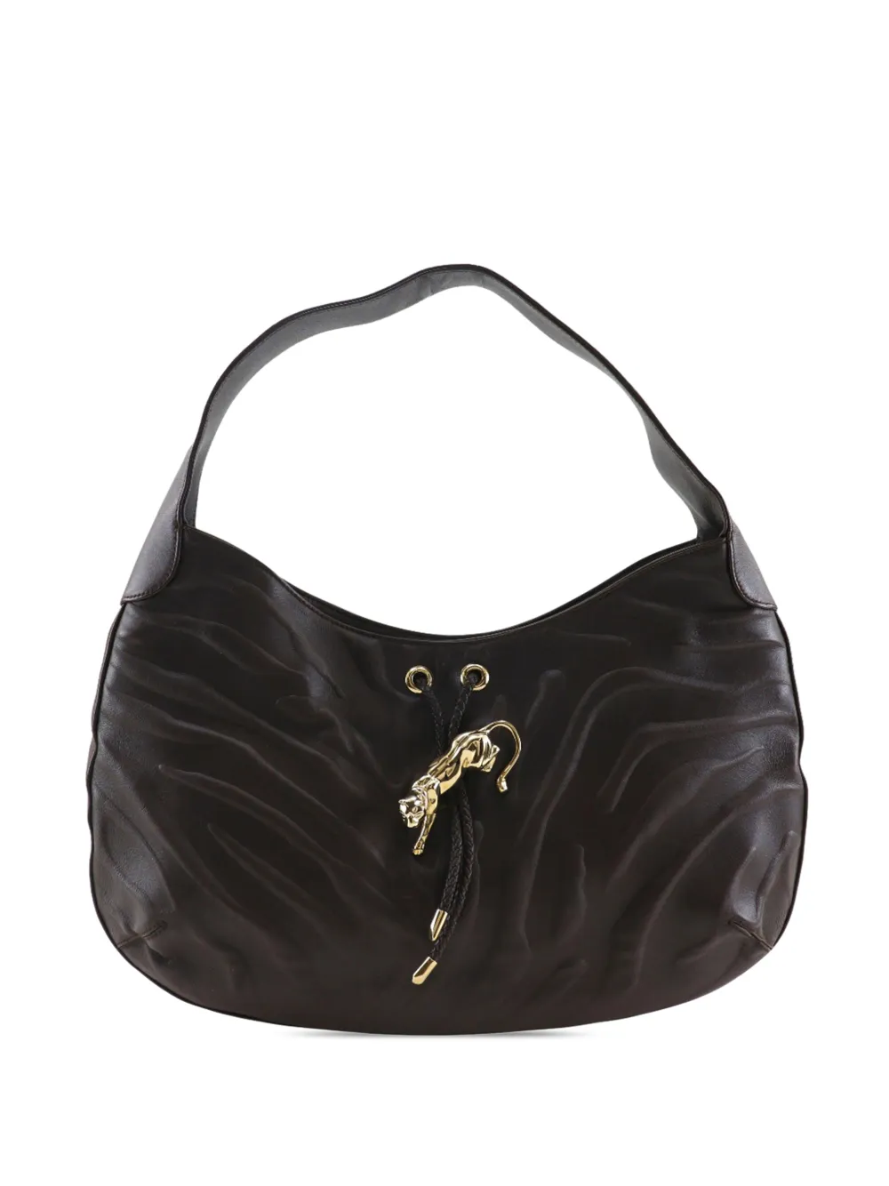 Cartier 2010-2026 Limited Edition Embossed Leather Panthere de Cartier Bag shoulder bag – Brown