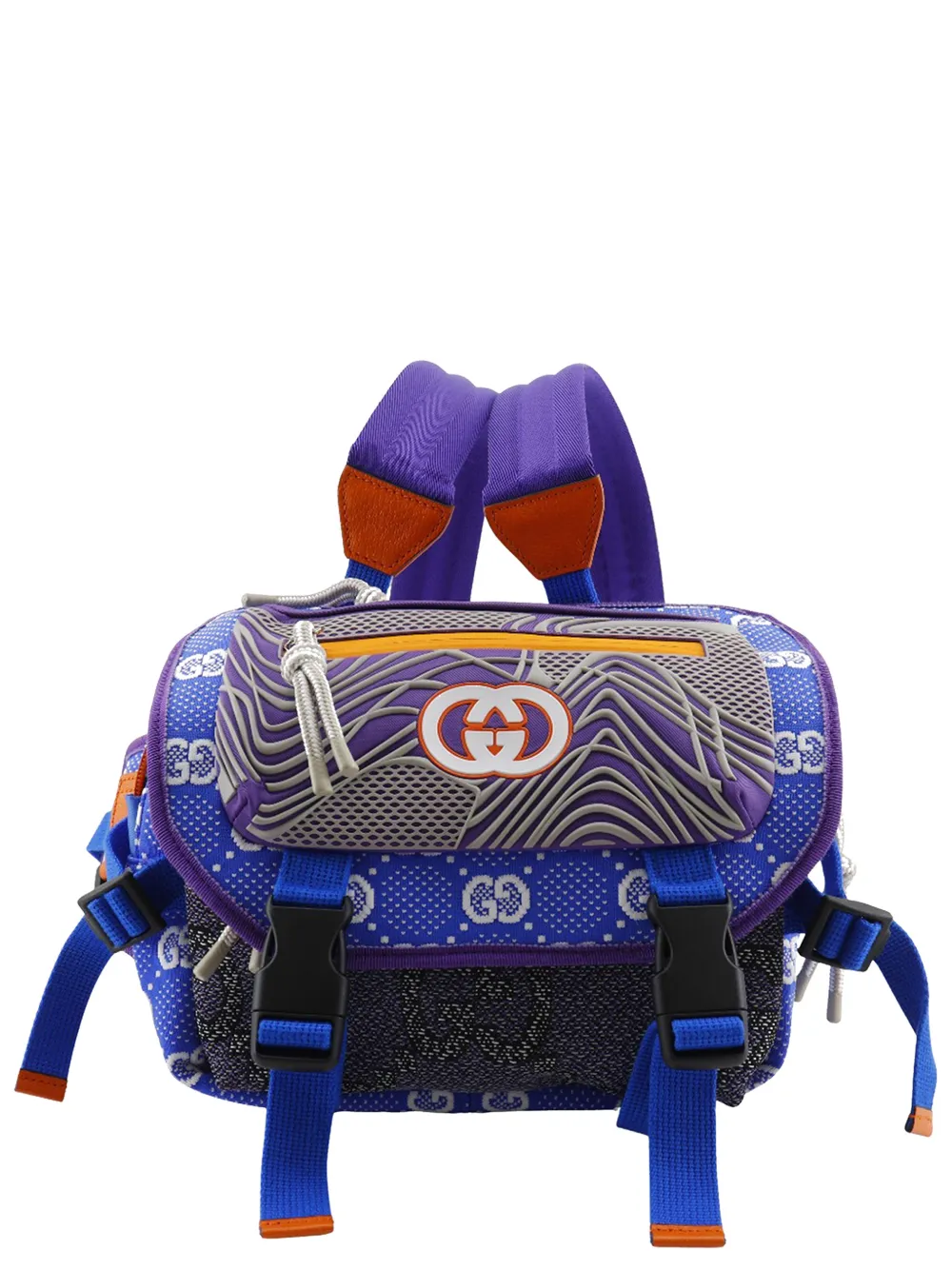 Gucci Pre-Owned Zaino Daypack GG piccolo in nylon 2016-2026 - Blu