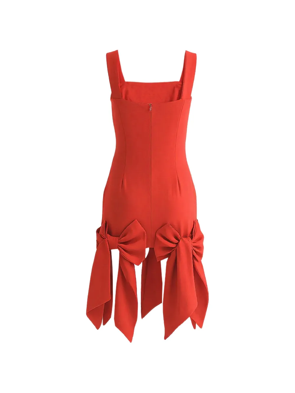 Tulleen Jurk met strikdetail Rood