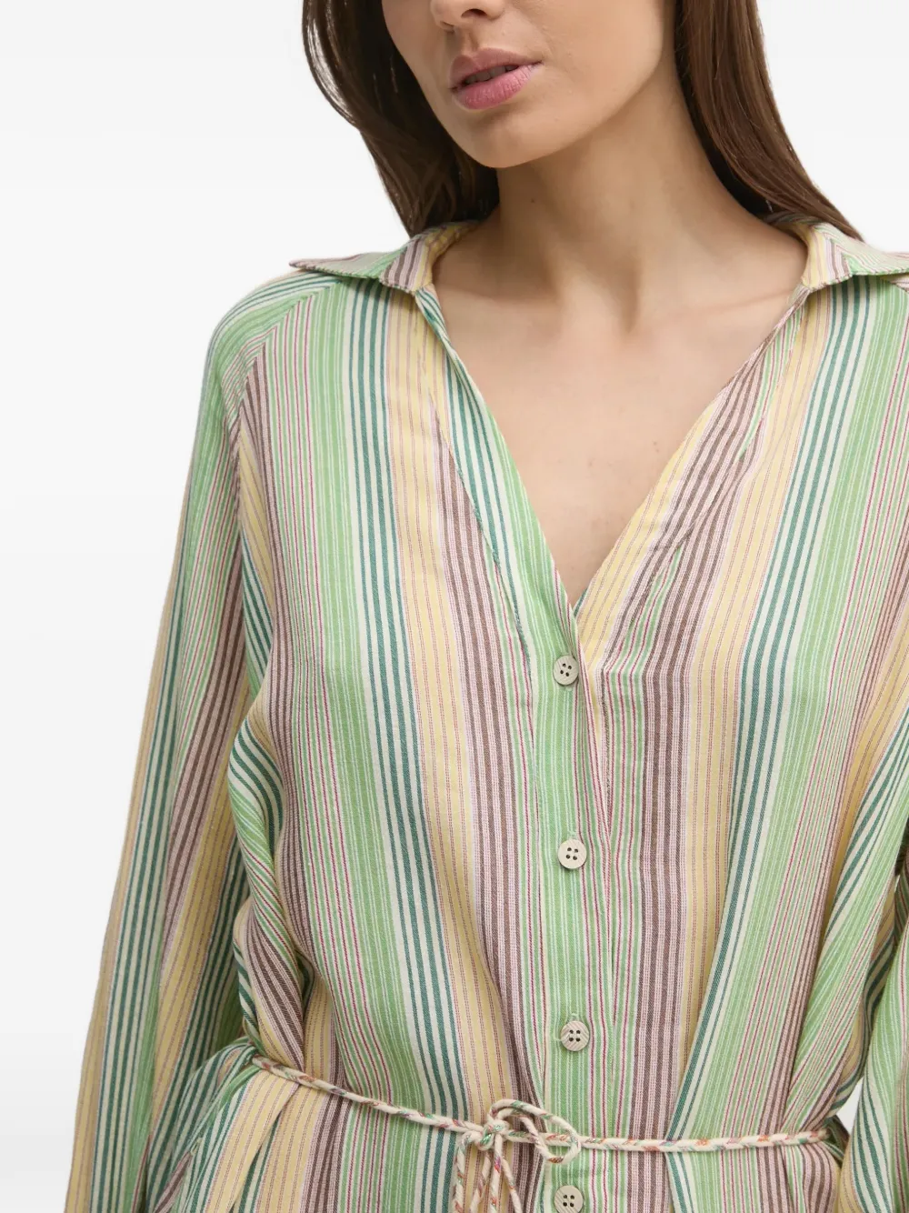 Riva Striped Tie-Waist Dress