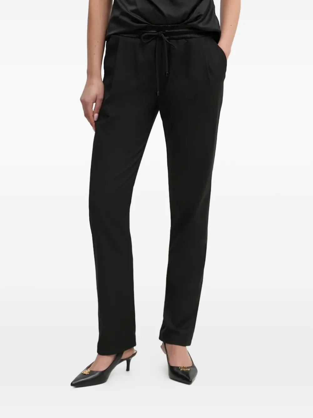 La Petite Française Parental drawstring-waistband trousers - Nero