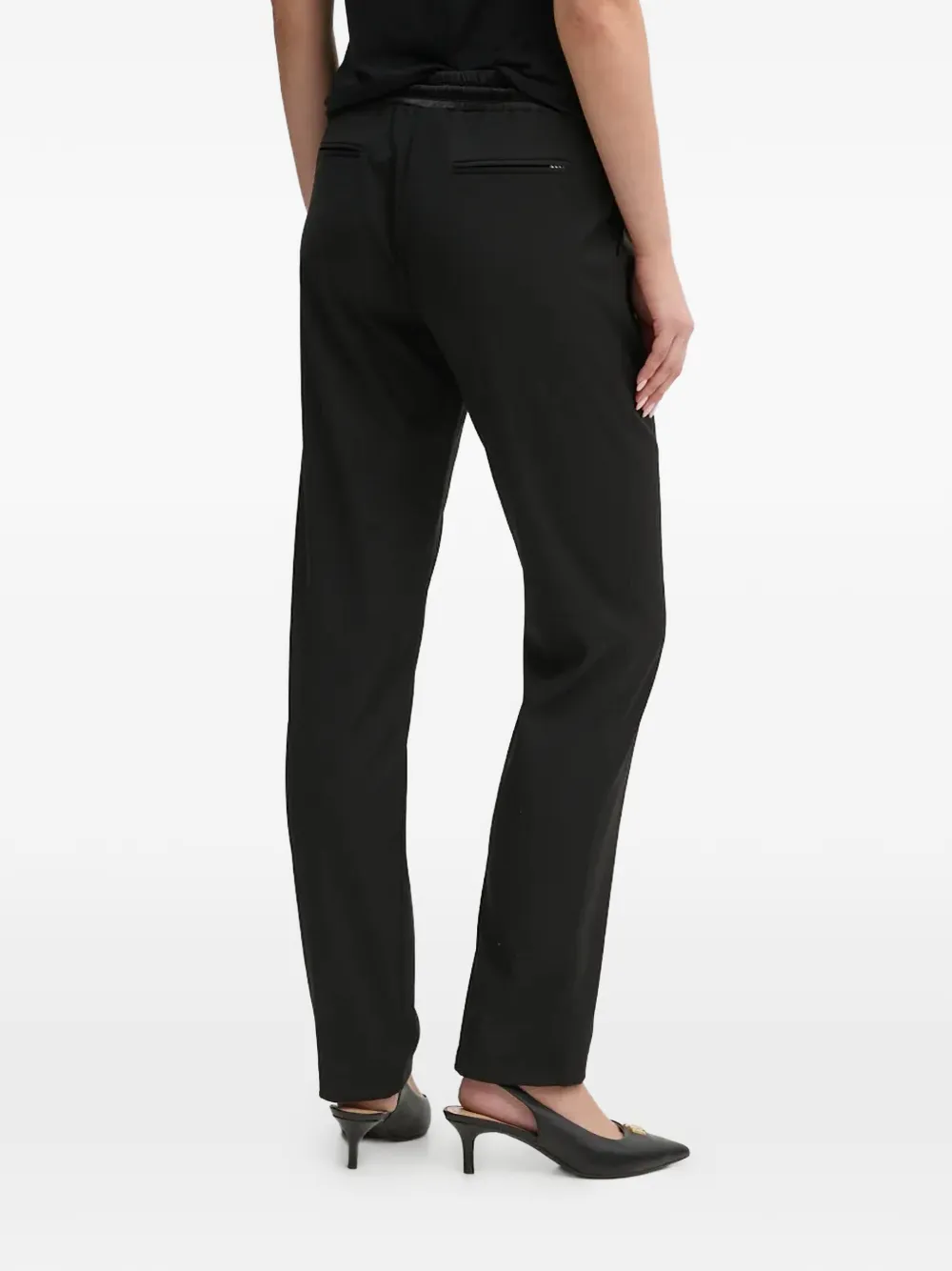La Petite Française Parental broek met trekkoordtaille Zwart