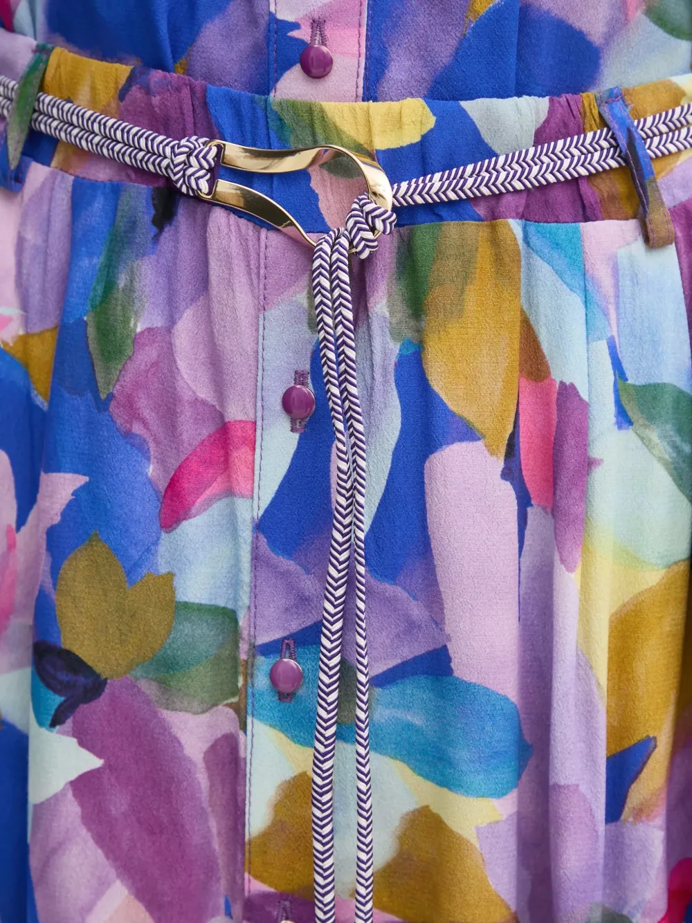 La Petite Française Jana midi-rok met bloemenprint Blauw