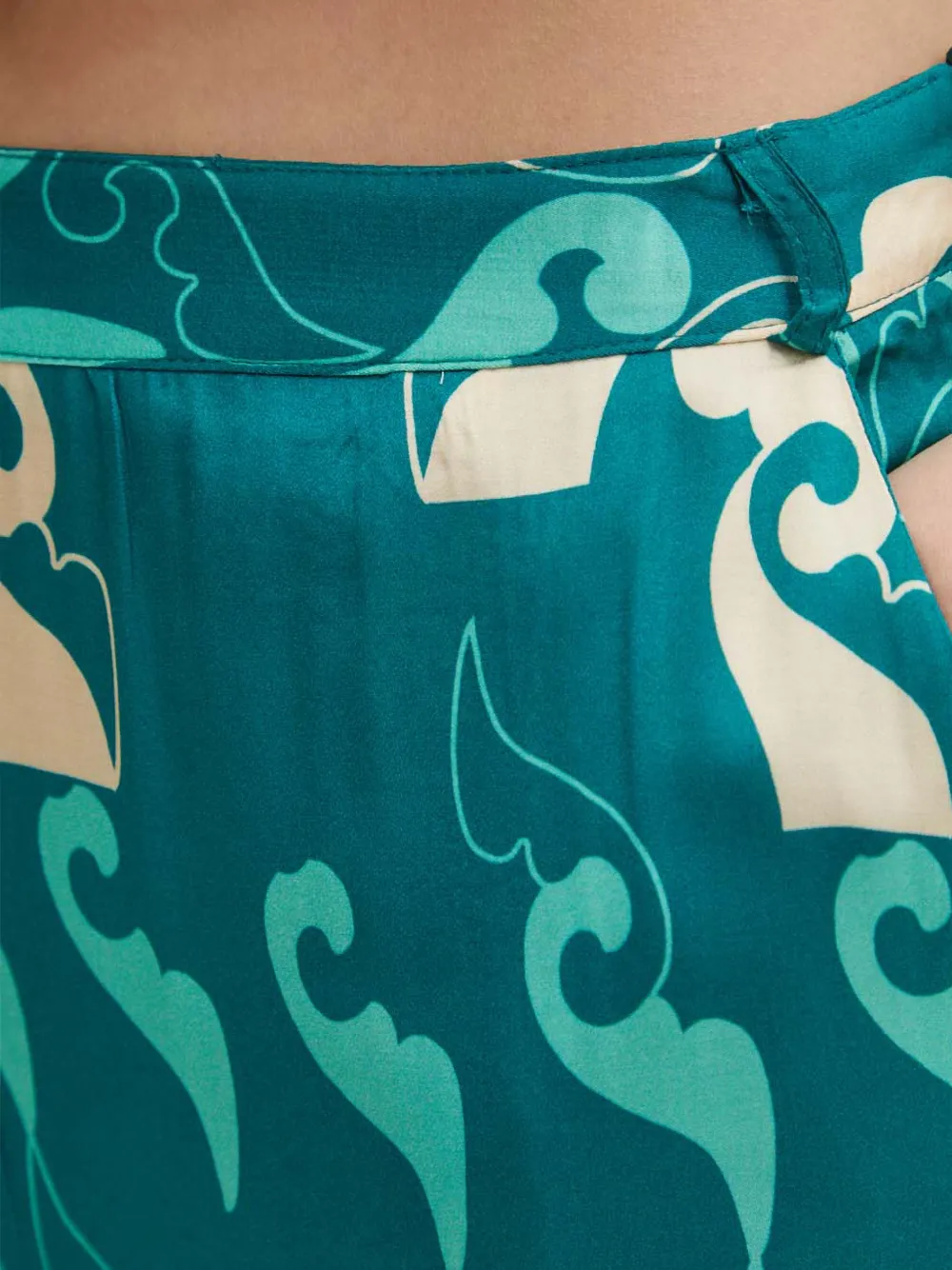 La Petite Française Broek met print Groen