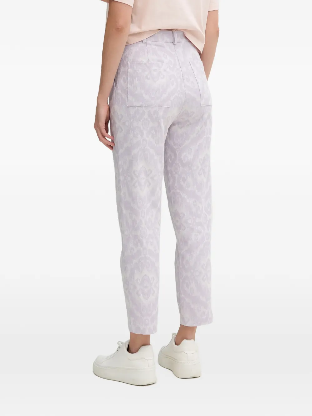 La Petite Française Pharel broek met zijzak jacquard Paars