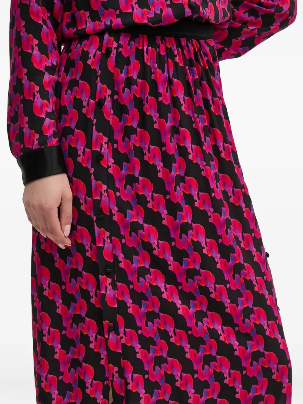 La Petite Française Midi-rok met print Zwart