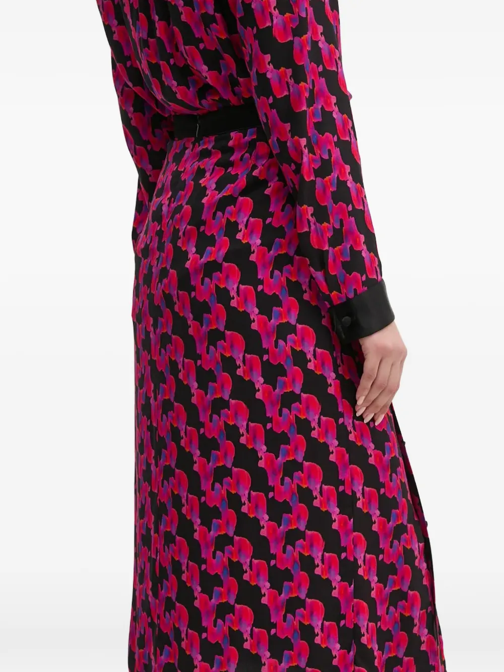 La Petite Française Midi-rok met print Zwart