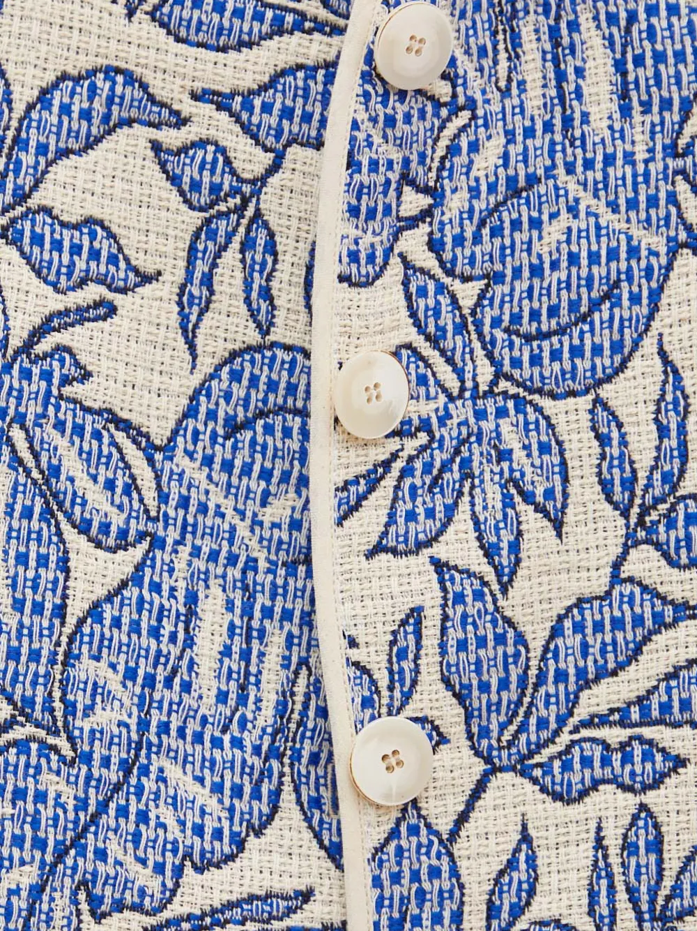 La Petite Française Gamin gilet met bloemenprint Blauw