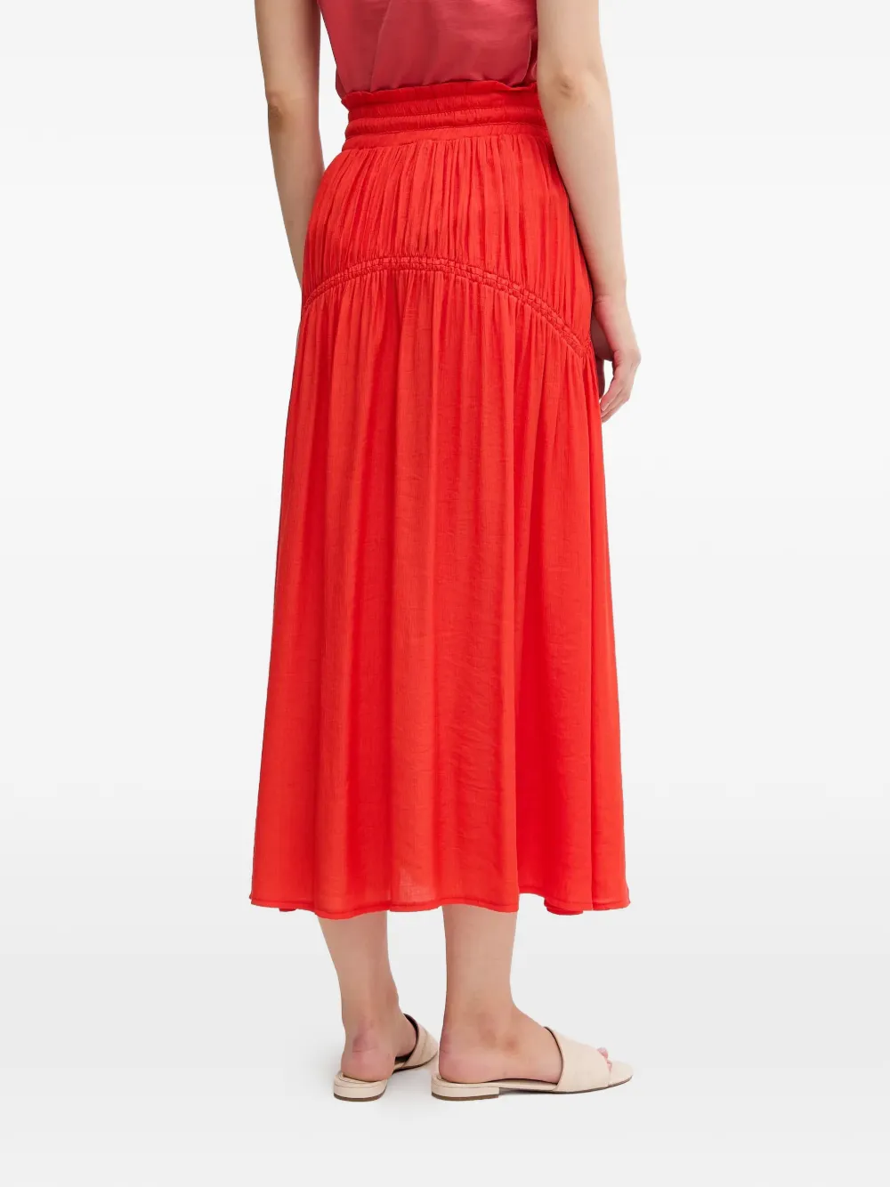  La Petite Française Josette Drawstring Gathered Maxi Skirt 