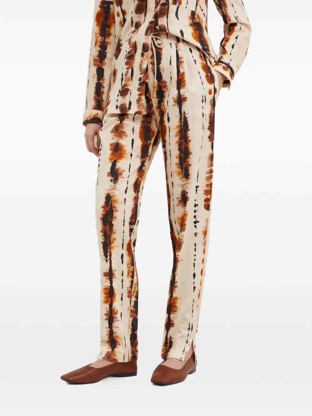 La Petite Française Pendule tie-dye drawstring trousers - Toni neutri