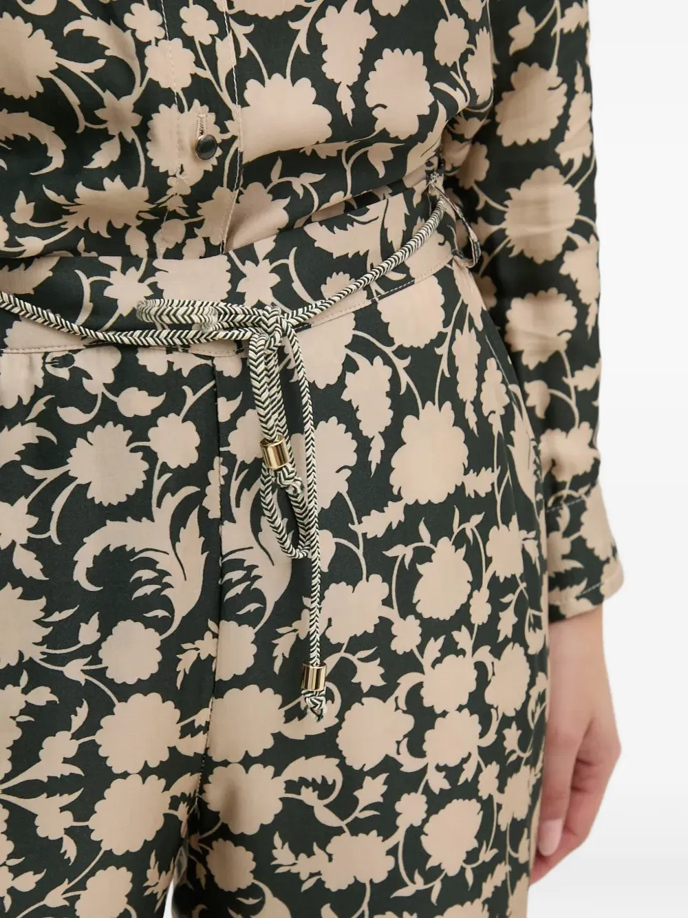La Petite Française Partage broek met bloemen Beige