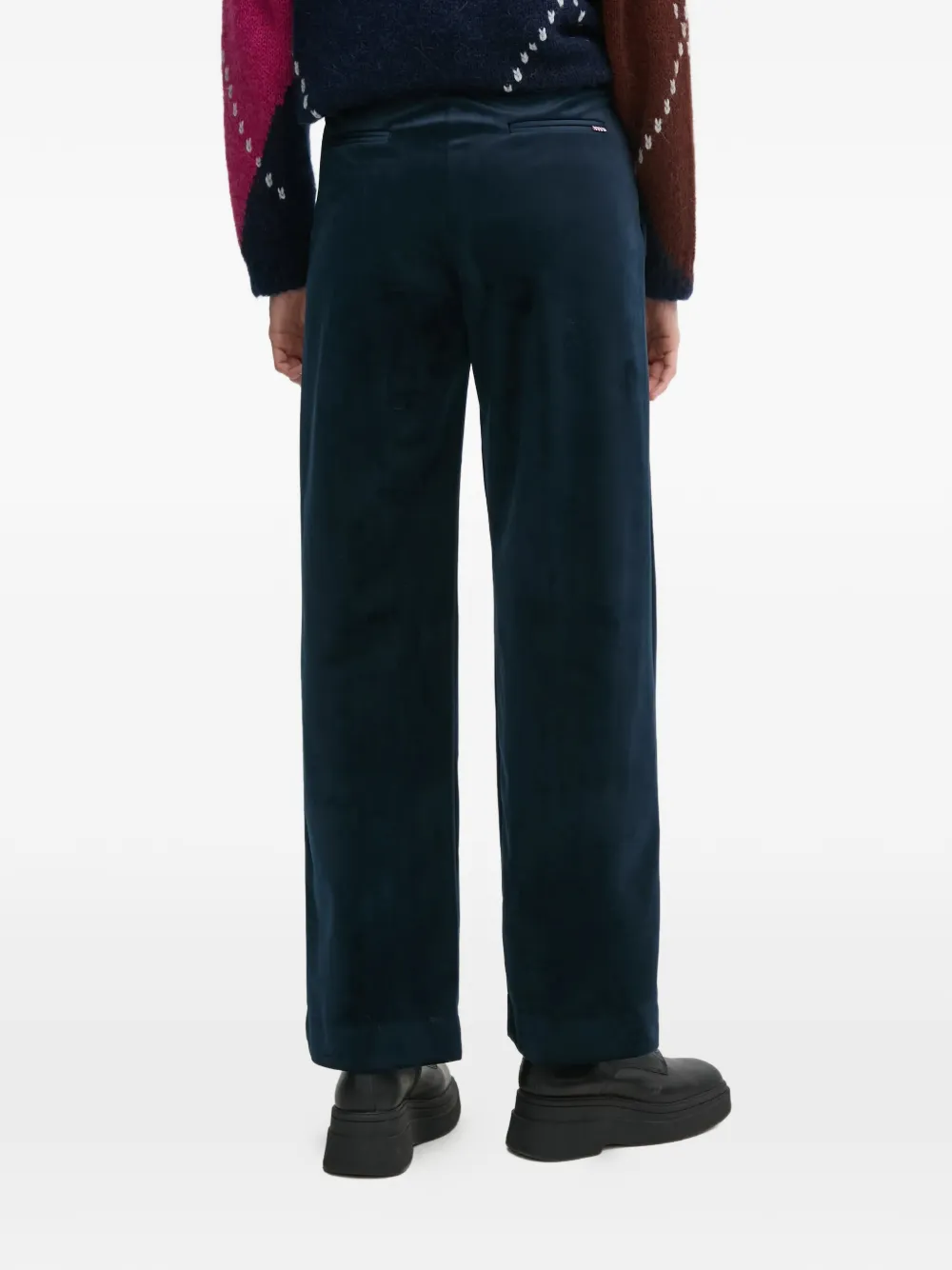 La Petite Française Praline geplooide broek Blauw