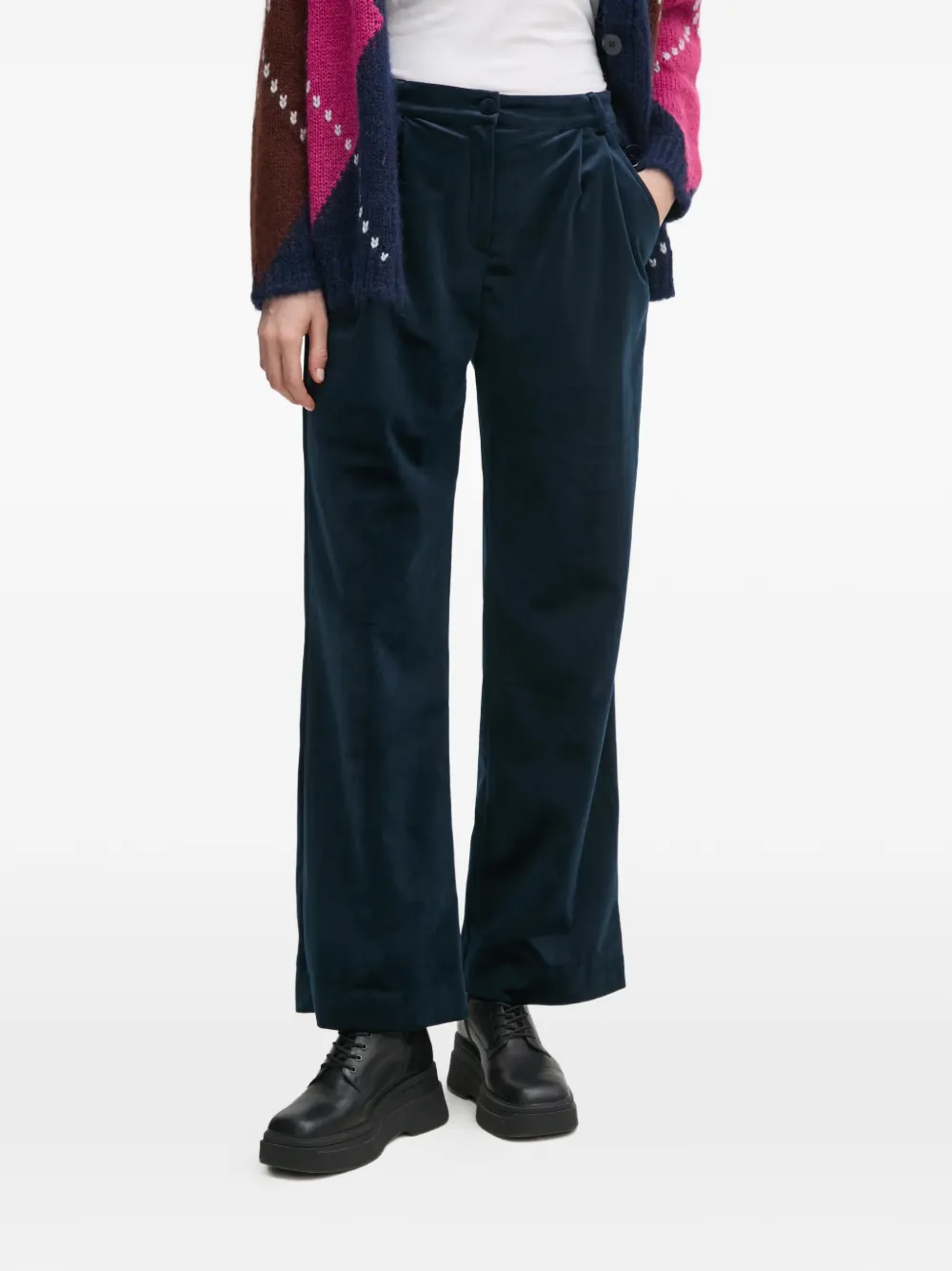 La Petite Française Praline pleated trousers - Blu