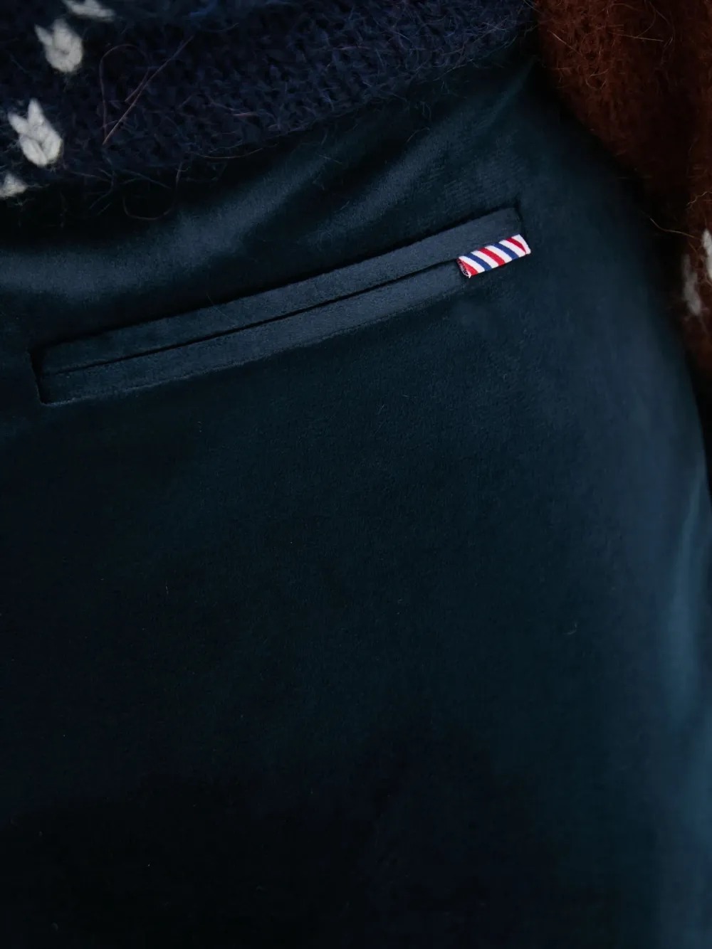 La Petite Française Praline geplooide broek Blauw