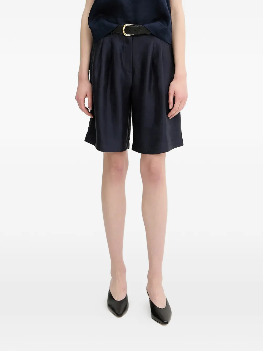 La Petite Française Savoureux pleated shorts - Blu