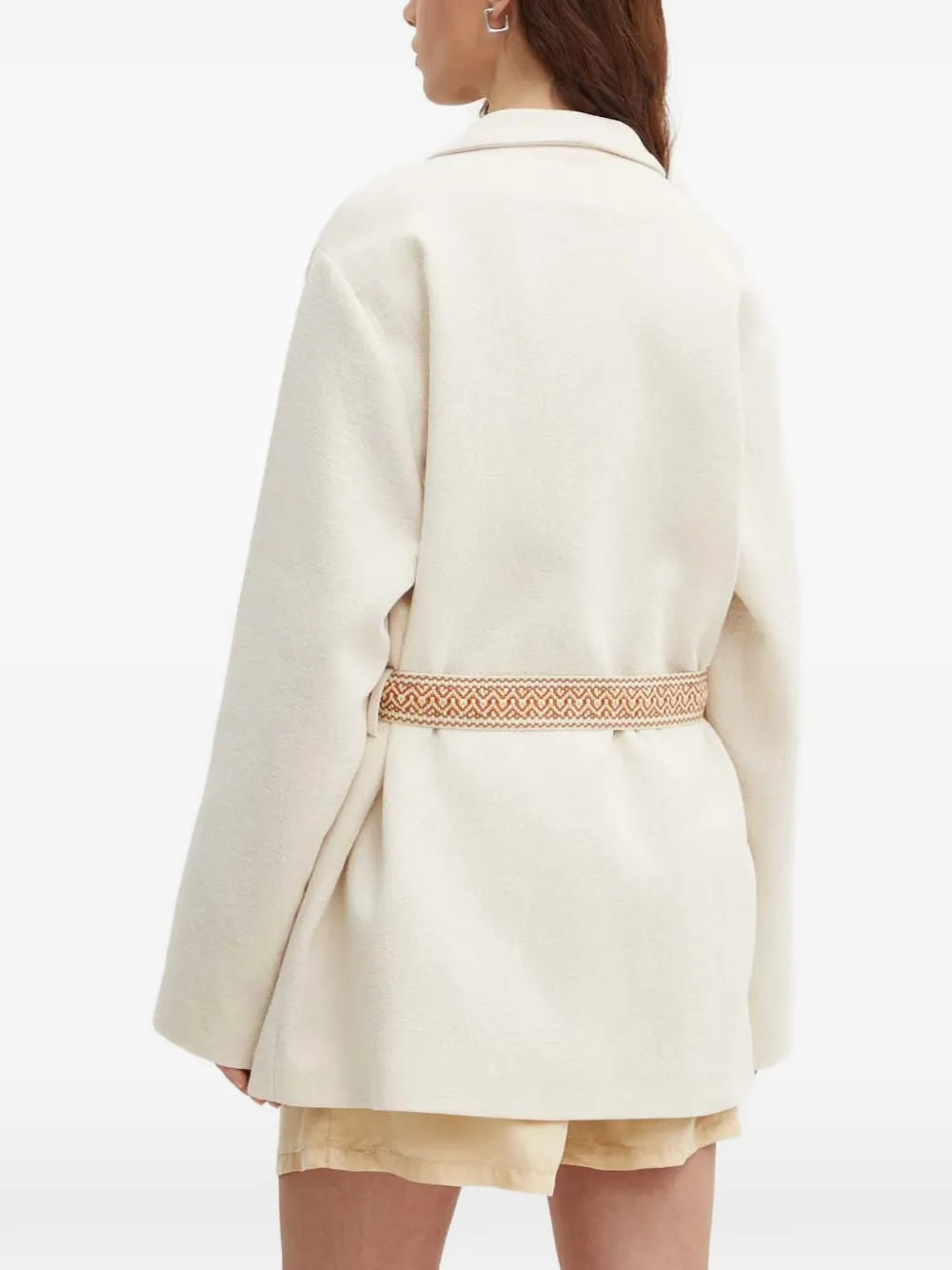 La Petite Française Voyelle vest met knoopzak Wit