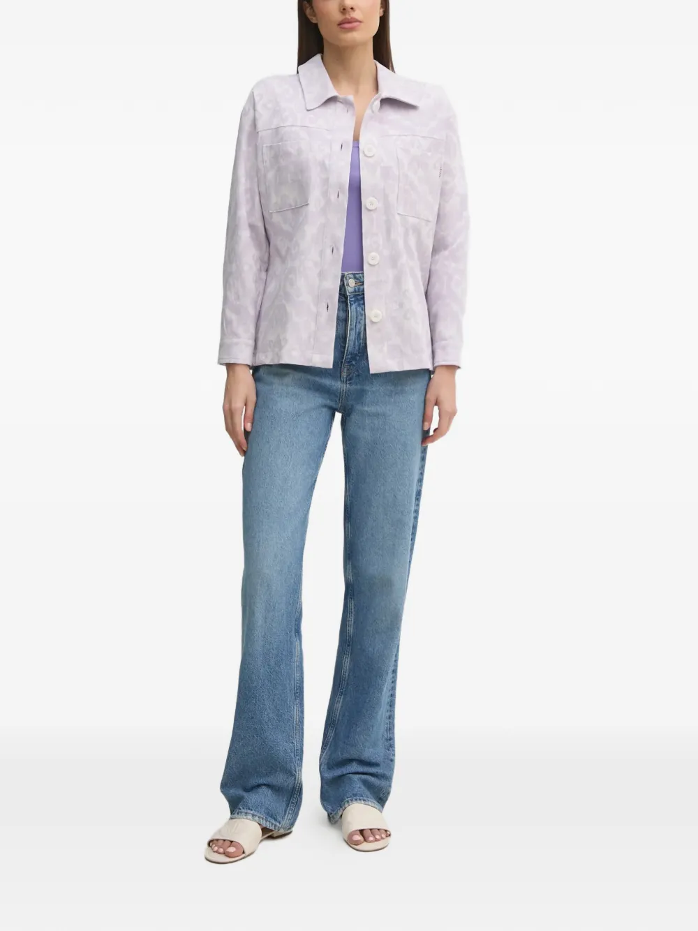  La Petite Française Chandler Patterned Buttoned Shirt - Purple 