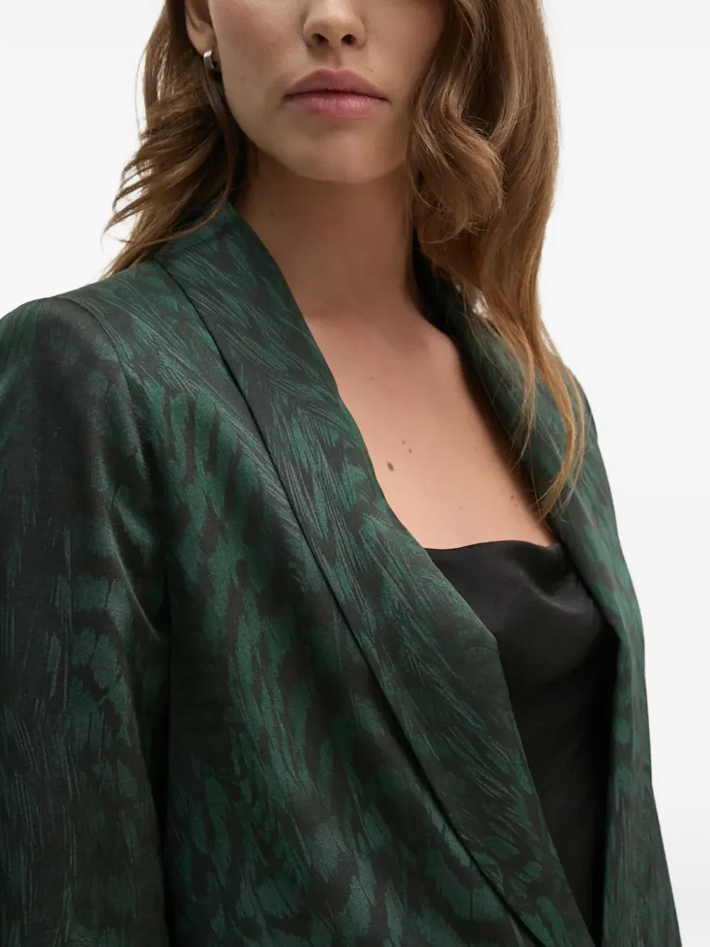 La Petite Française Vaporeuse blazer met print Groen