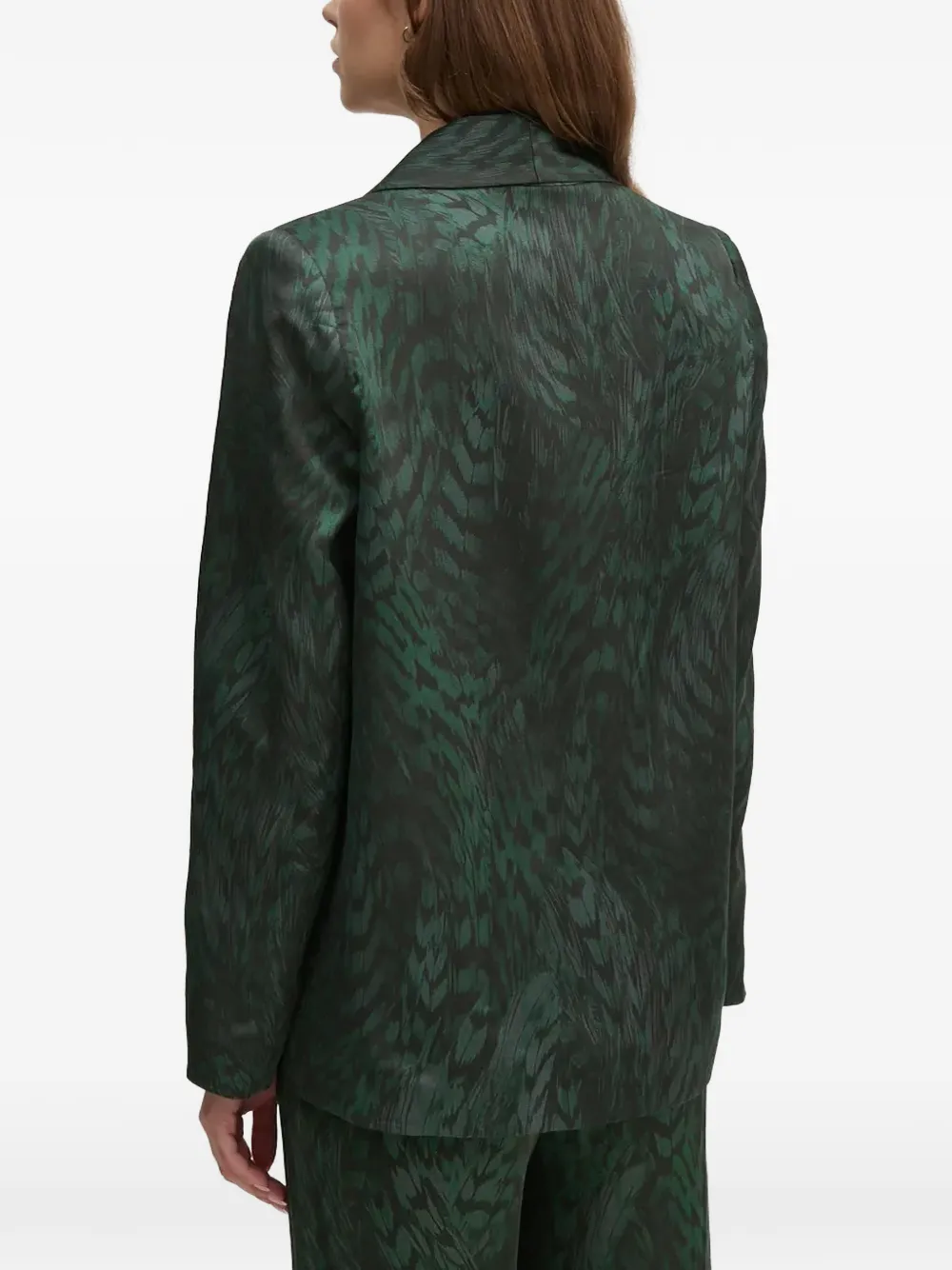  La Petite Française Vaporeuse Printed Blazer - Green 
