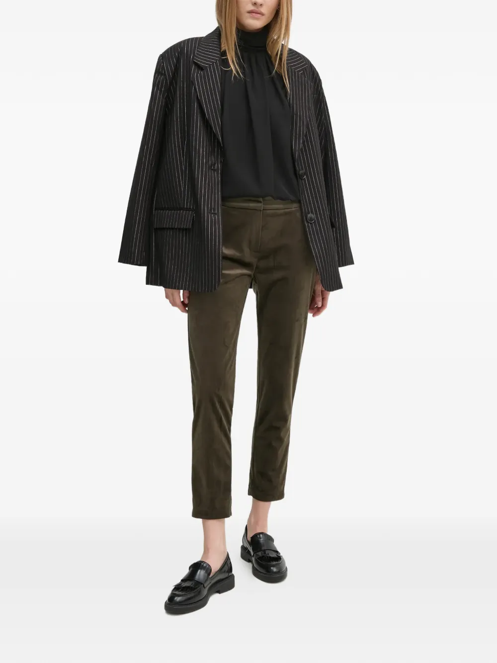  La Petite Française Parfume Straight Trousers - Green 
