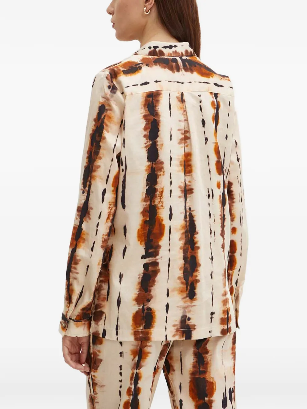 La Petite Française Chardon gestreepte blouse Beige