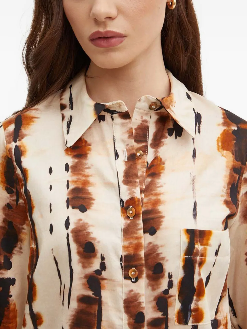 La Petite Française Chardon gestreepte blouse Beige