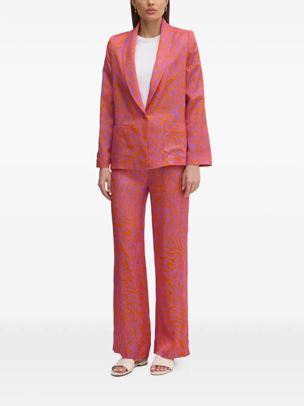 Vernon Leaf-Print Blazer