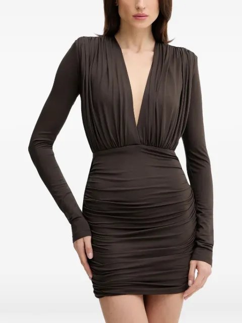 La Mania Jesse long-sleeve ruched mini dress