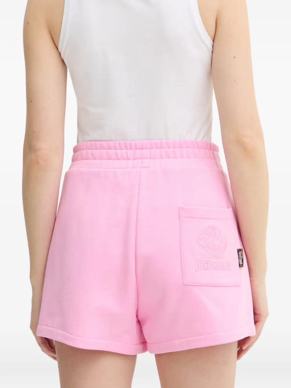  Just Cavalli Logo-embroidered Shorts - Pink 